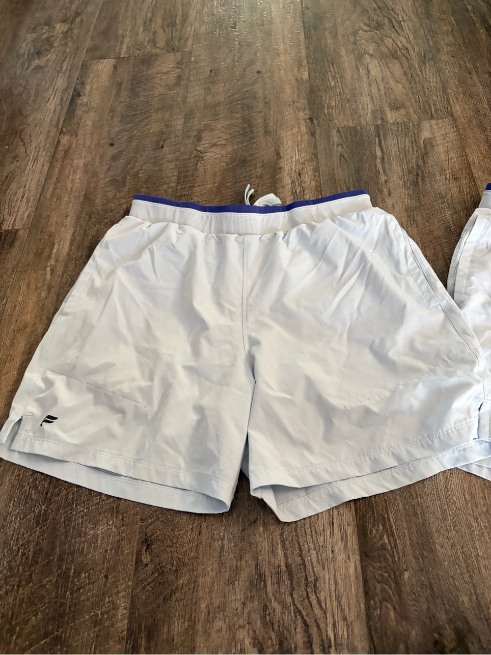 2 same exact pairs Fabletics Light Blue Men's Athletic Shorts lined